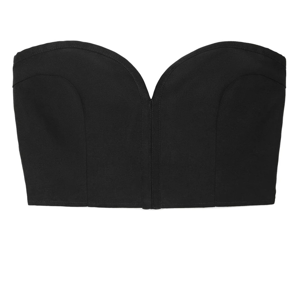 Mara Hoffman Black sweetheart neckline bustier top size 12